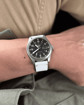 Cappuccino Cream / 20mm / IWC Style Tang Steel Buckle - Silver