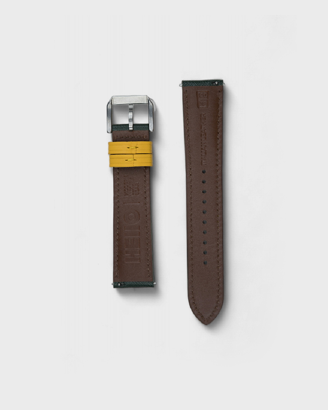 Senna__rally style italian leather watch strap in 22mm