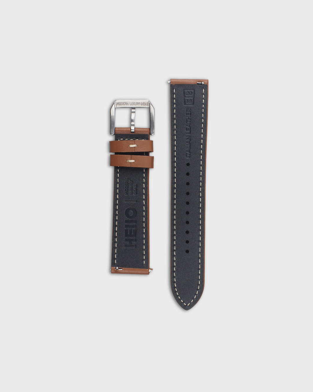 Toasted Oak__Premium Italian leather watch strap in Brown available in sizes 18mm, 19mm, 20mm, 21mm & 22mm by Hello EDC