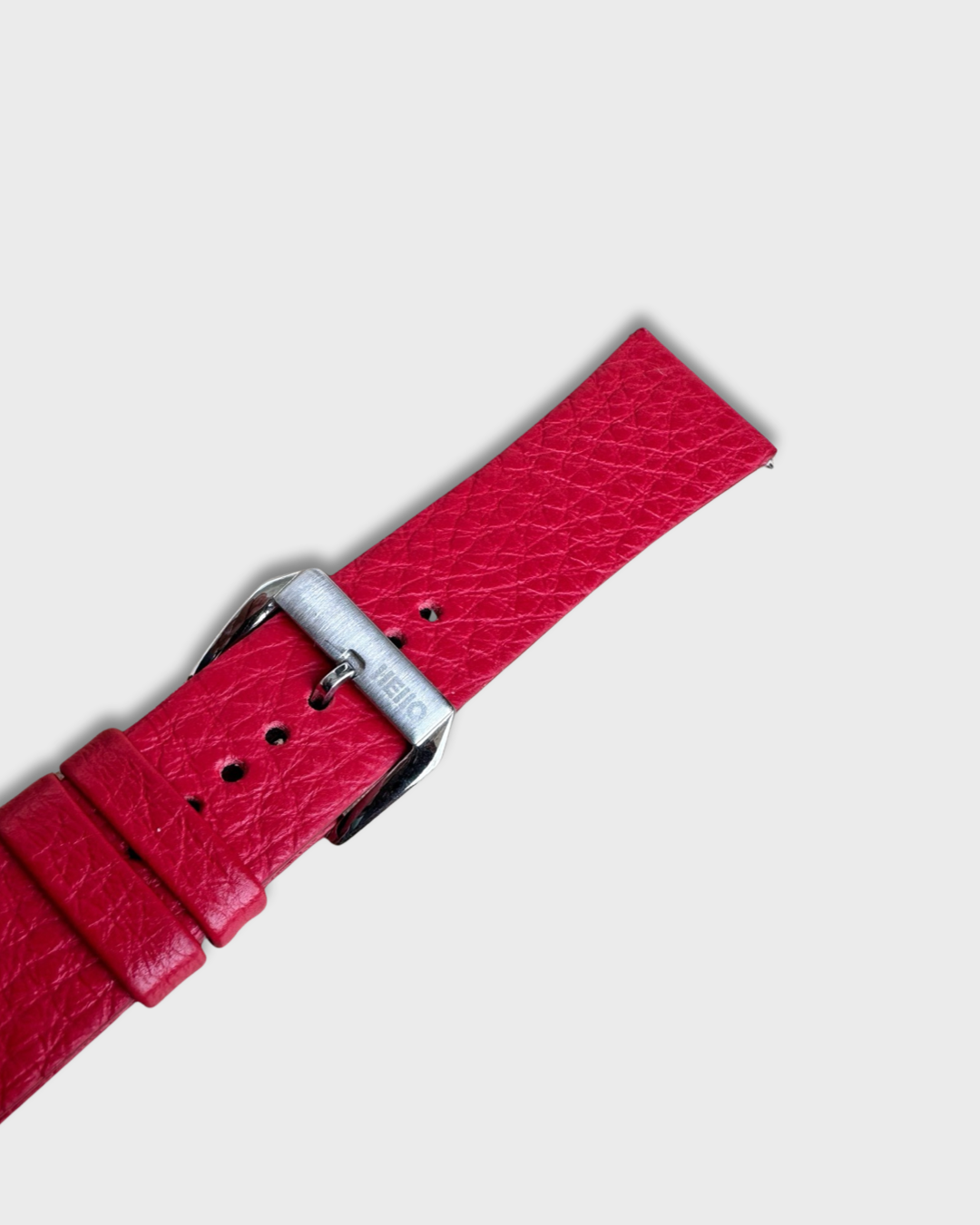 Red Berry__Red VIBE Italian full-grain pebble leather watch strap, 22mm and 24mm