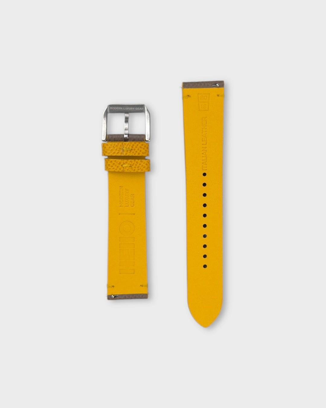 Honey Biscuit__Italian Leather Watch Straps in Brown & Yellow 20mm, 21mm, 22mm