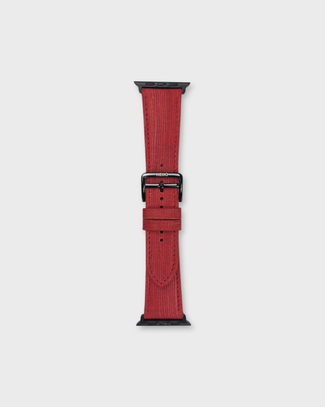Crimson Drap__Apple Watch Strap in Khadi Silk Fabric in Red colour
