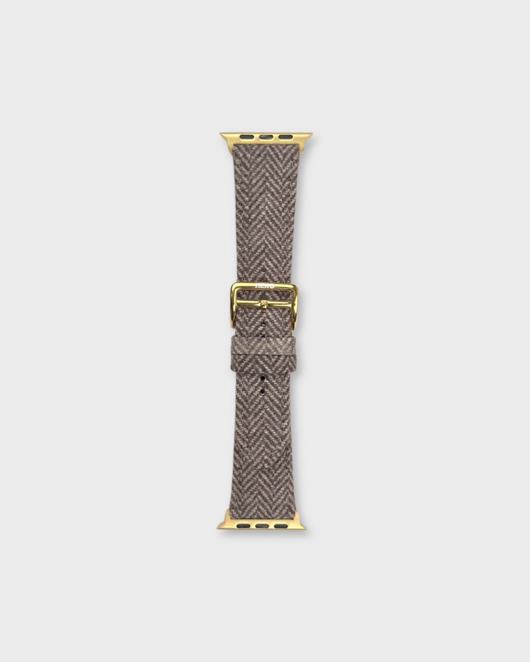 Truffle__Fabric Apple Watch Strap in brown coloured Tweed