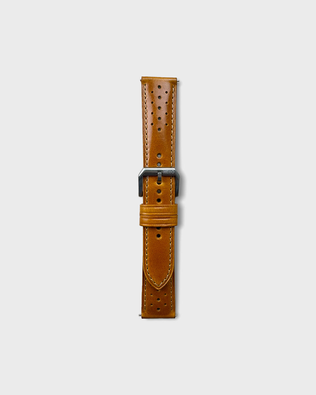 Tan Perforated Watch Strap Perforated Leather Rally Strap Quick