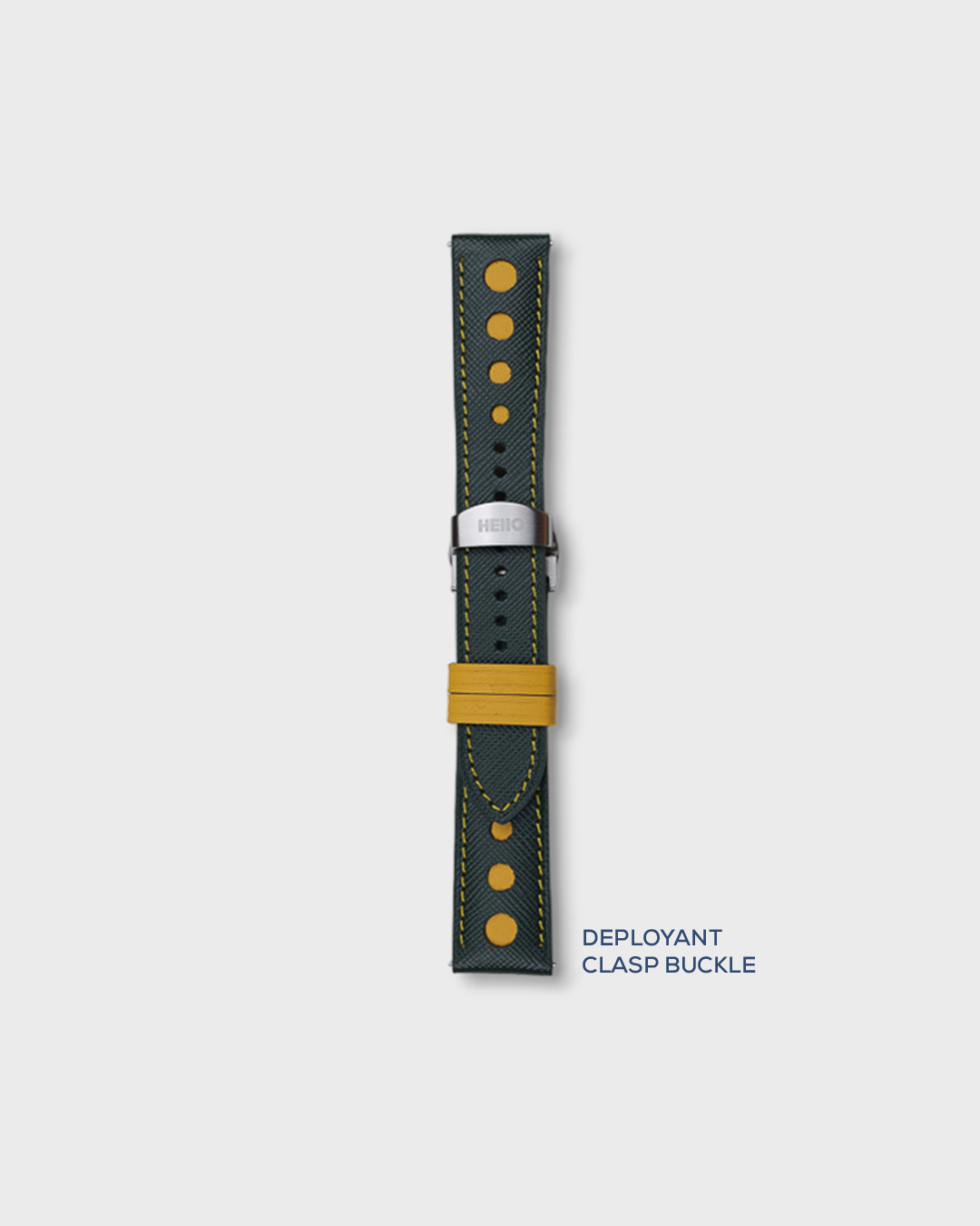 Senna__rally style italian leather watch strap with deployant clasp