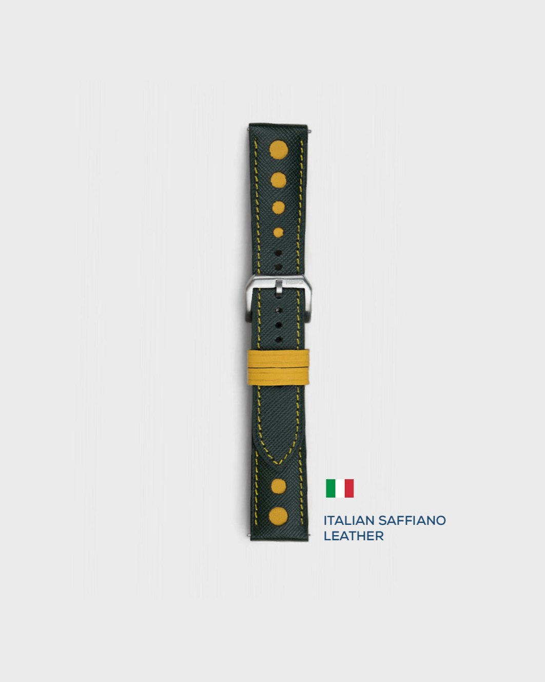 Senna__rally style italian leather watch strap