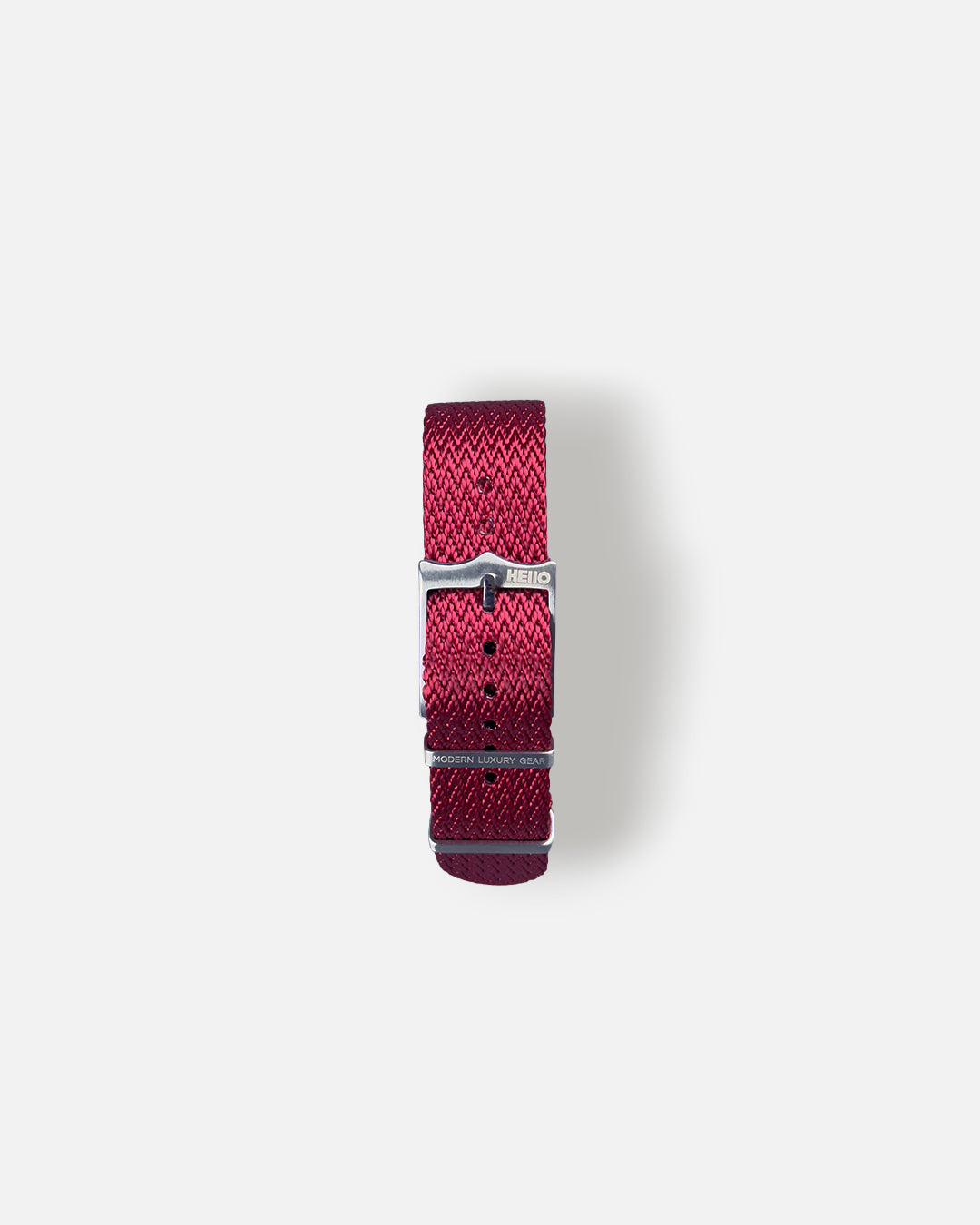Redtail Shark__ Red coloured NATO nylon fabric Sharktooth pattern watch strap