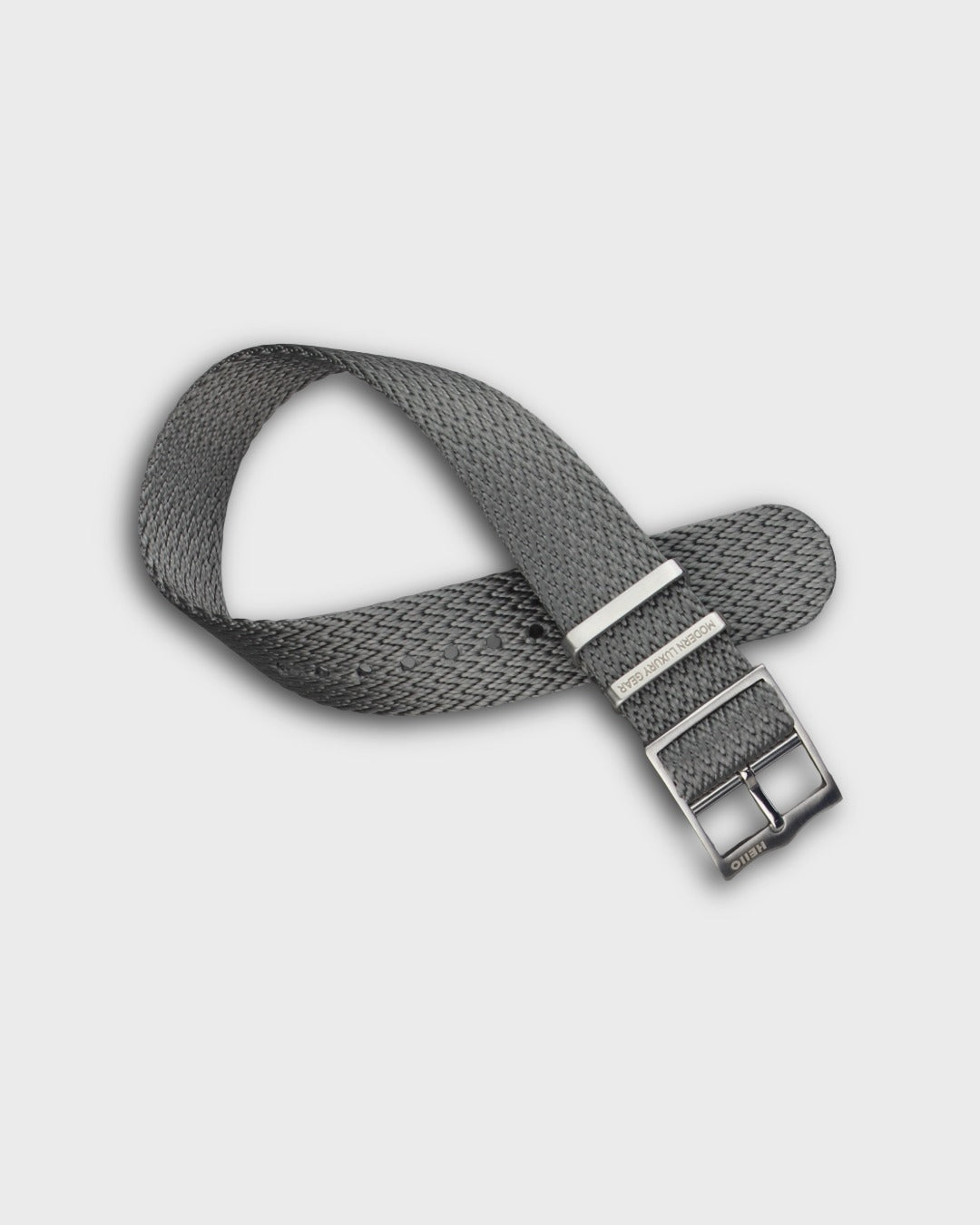 Silvertip Shark__Premium grey colored Sharktooth pattern nylon NATO Watch strap in sizes 20mm, 22mm. 100% Vegan watch strap
