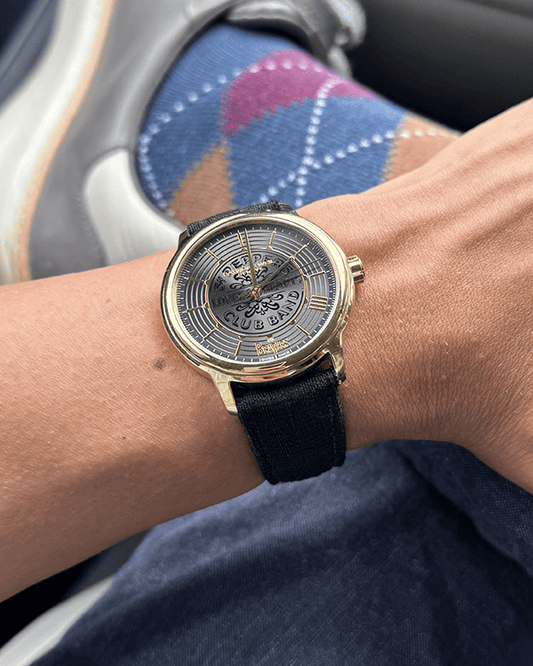 Noir Weave__Khadi fabric watch strap