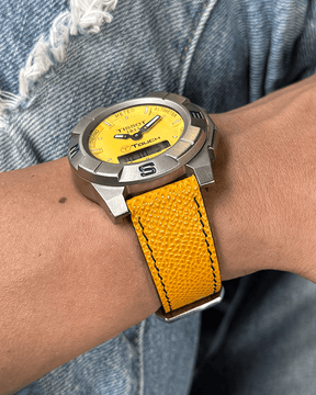 Honeycomb Crunch / 20mm / IWC Style Tang Steel Buckle - Silver