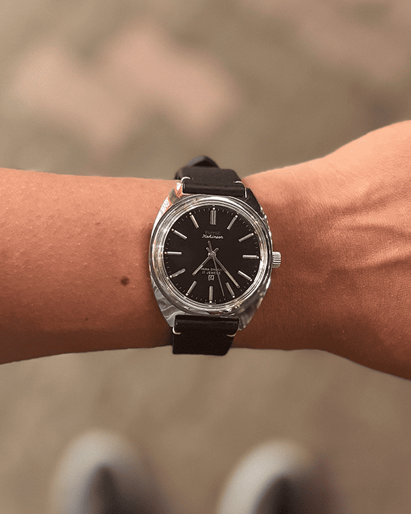 BLACK HAWK__Black COLORED sheep Napa leather watch strap in sizes 18mm, 20mm, 22mm