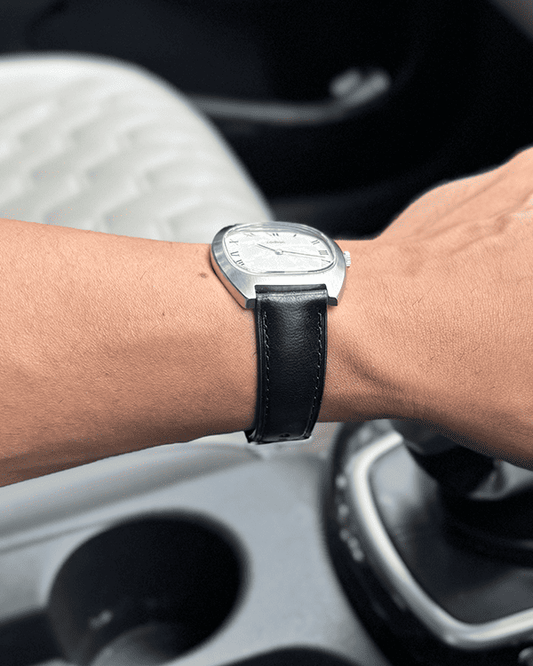 Noir (Black)__Black Leather Dress watch strap 18mm / 19mm / 20mm / 22mm