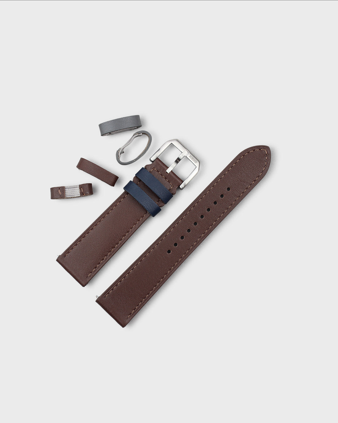 Burnish (Brown)__Premium Italian Napa Leather Watch strap by Hello EDC in Brown colour and 18mm, 20mm & 22mm lug width sizes with FLEXA keeper system