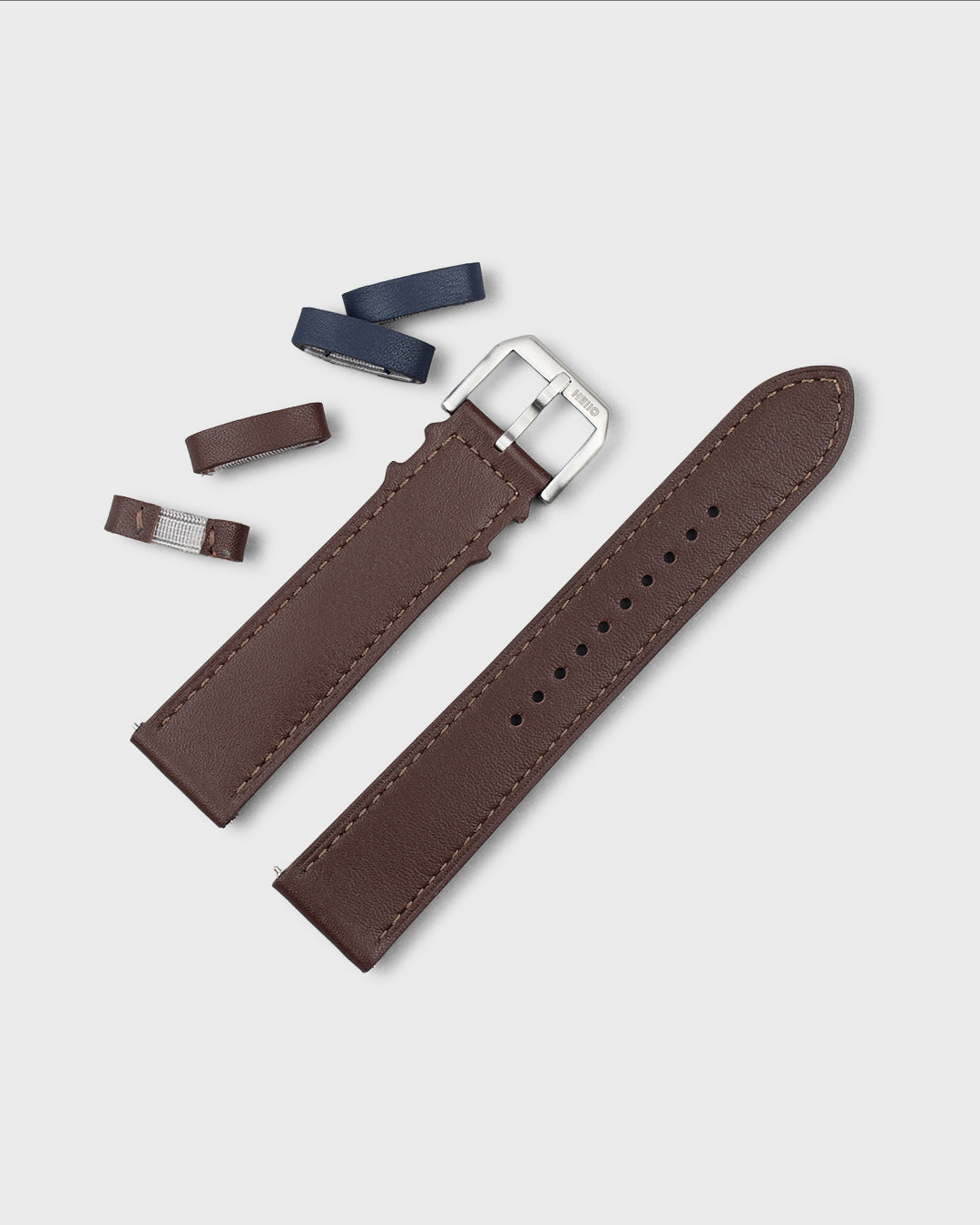 Burnish (Brown)__Premium Italian Napa Leather Watch strap by Hello EDC in Brown colour and 18mm, 20mm & 22mm lug width sizes with FLEXA keeper system