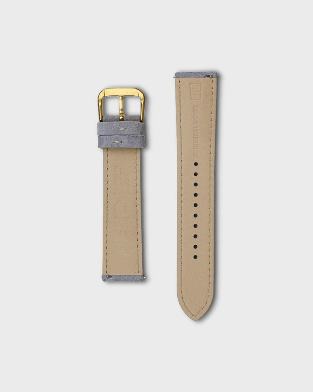 Monsoon Sky__Suede Italian Leather Watch Strap 19mm