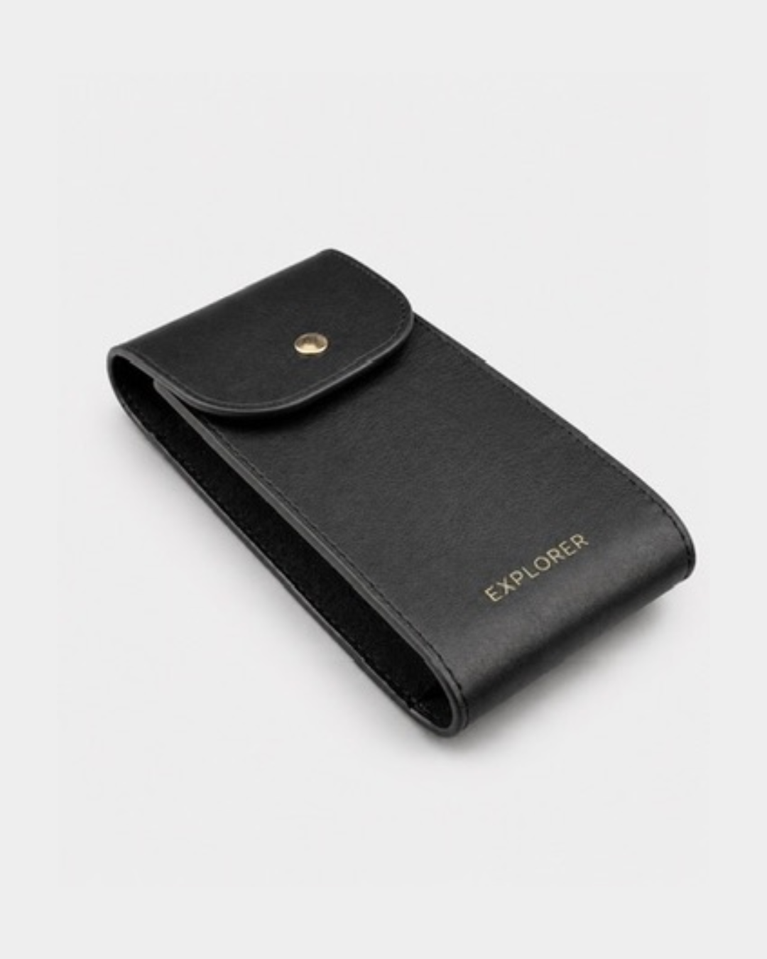 DLC Black__Premium Leather Watch Carry Pouch for single watch in Black
