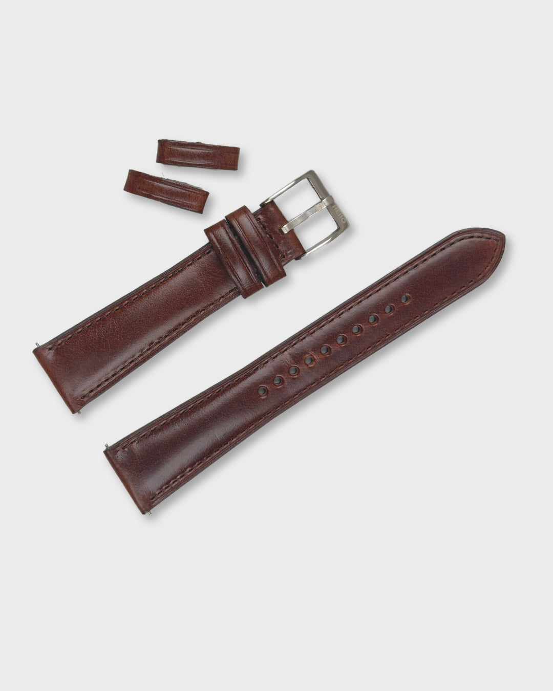 Bourbon ( Deep brown)__Dark brown Leather Dress watch strap 18mm / 19mm / 20mm / 22mm