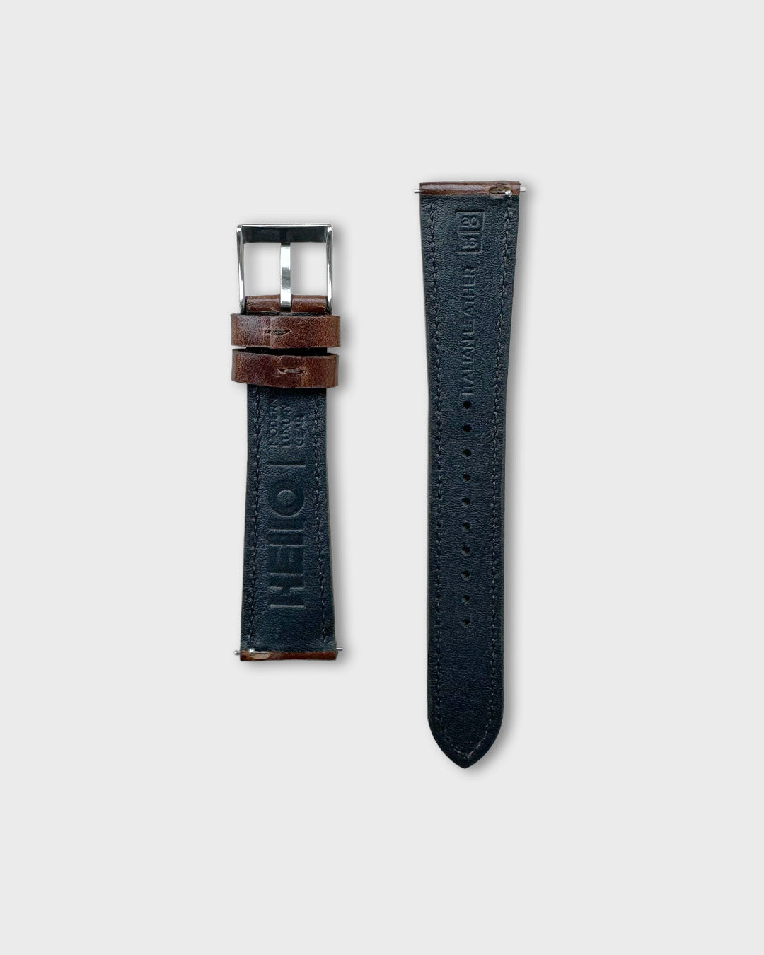 Bourbon ( Deep brown)__Dark brown Leather Dress watch strap 18mm / 19mm / 20mm / 22mm
