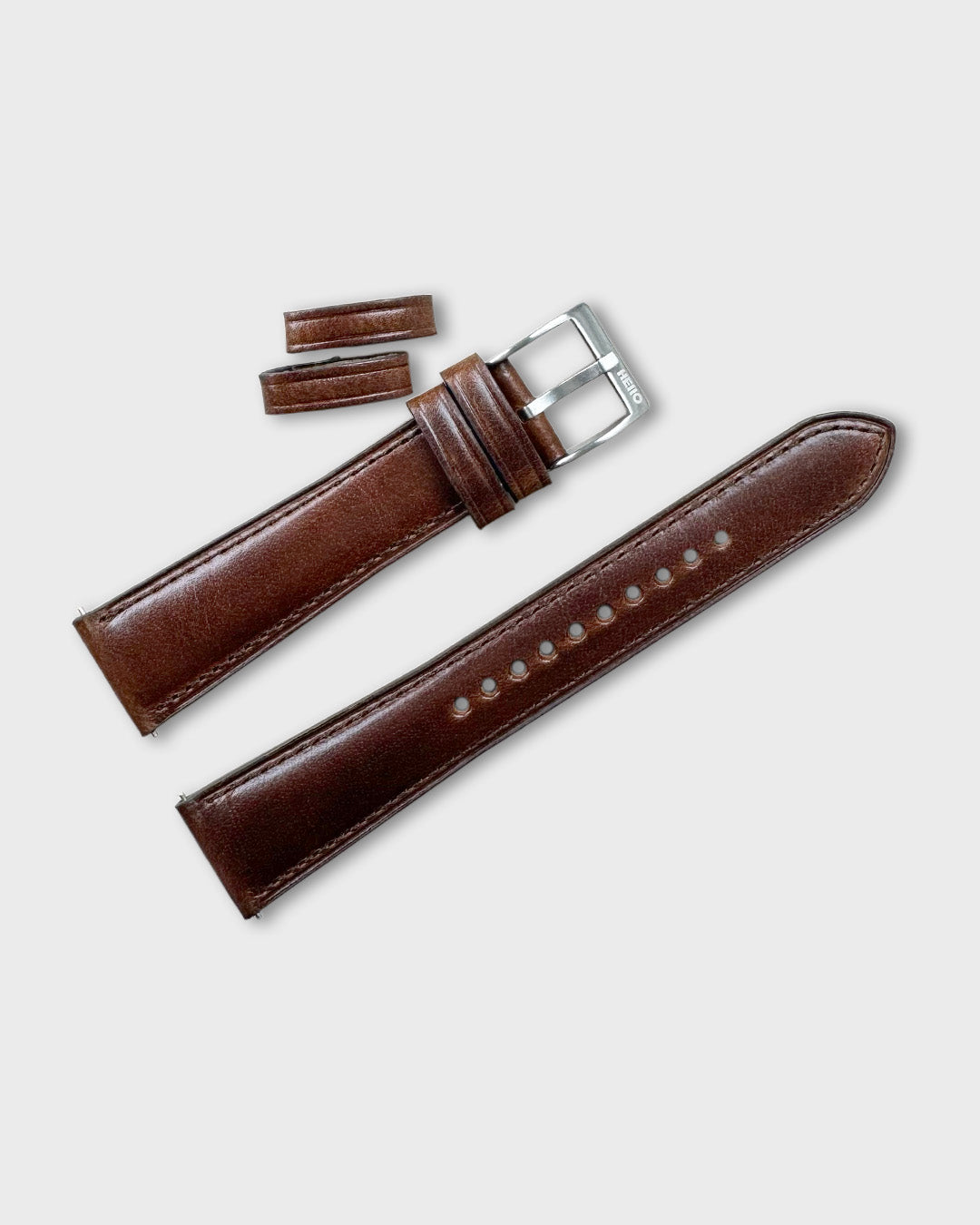 Bourbon ( Deep brown)__Dark brown Leather Dress watch strap 18mm / 19mm / 20mm / 22mm