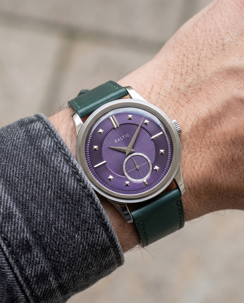 British Racing (Green)__Premium Italian Napa Leather Watch strap by Hello EDC in Dark Green colour and 18mm, 20mm & 22mm lug width sizes with FLEXA keeper system