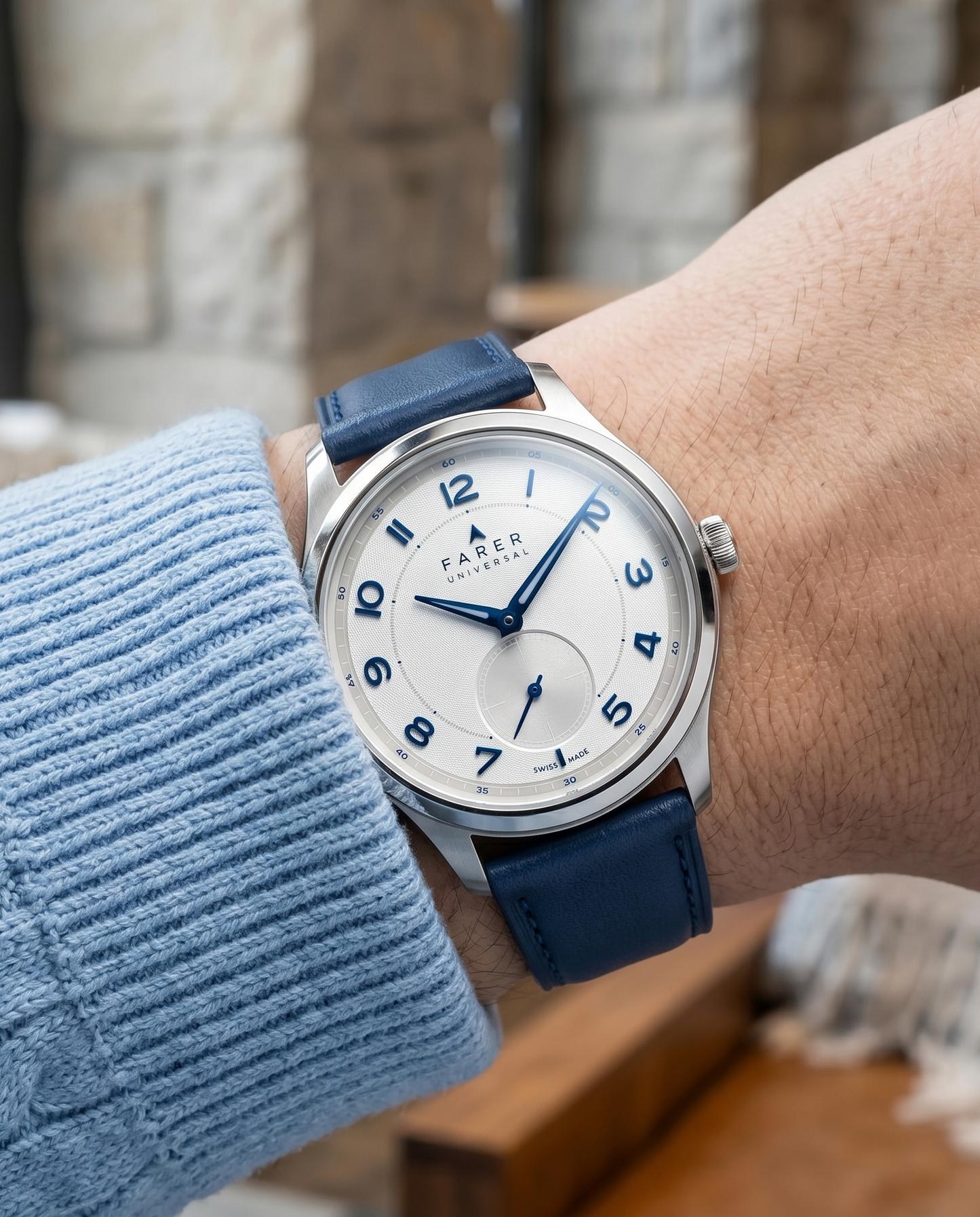 Atlantic (Navy)__Premium Italian Napa Leather Watch strap by Hello EDC in Navy colour and 18mm, 20mm & 22mm lug width sizes with FLEXA keeper system