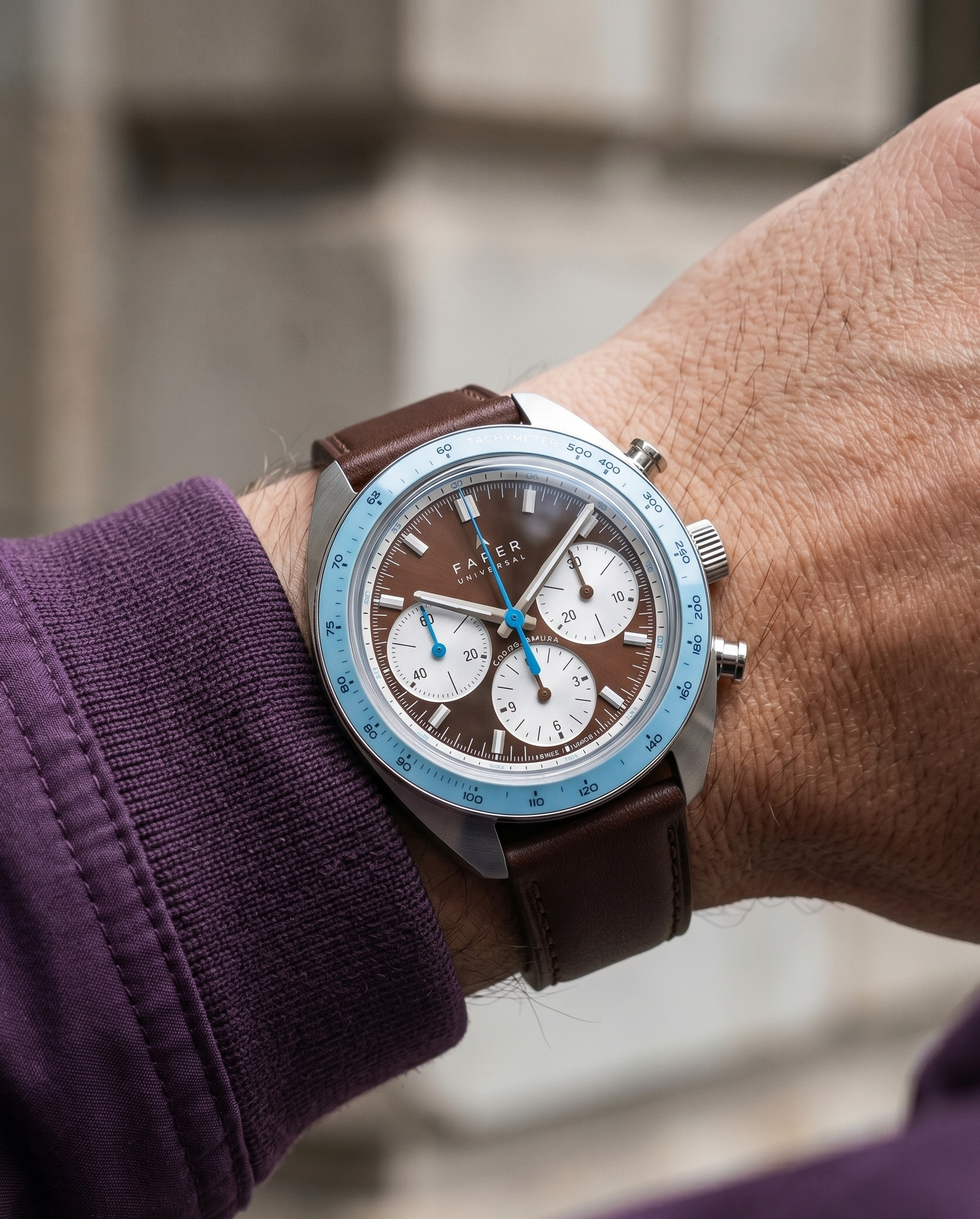 Burnish (Brown)__Premium Italian Napa Leather Watch strap by Hello EDC in Brown colour and 18mm, 20mm & 22mm lug width sizes with FLEXA keeper system