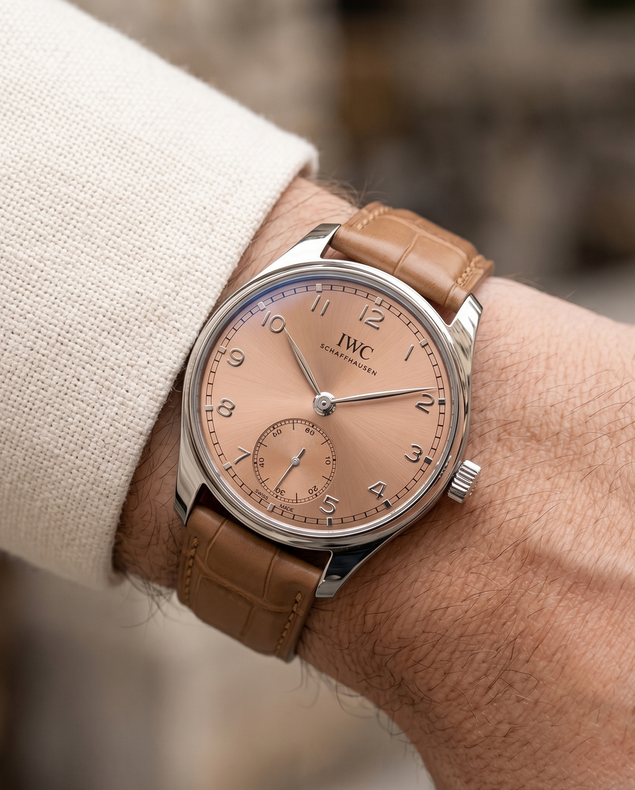 Deep Fawn (Tan)__Croc Print Italian Leather Watch Strap in Dull Tan colour for Luxury Dress Watches Lug width sizes : 18mm, 19mm, 20mm, 22mm