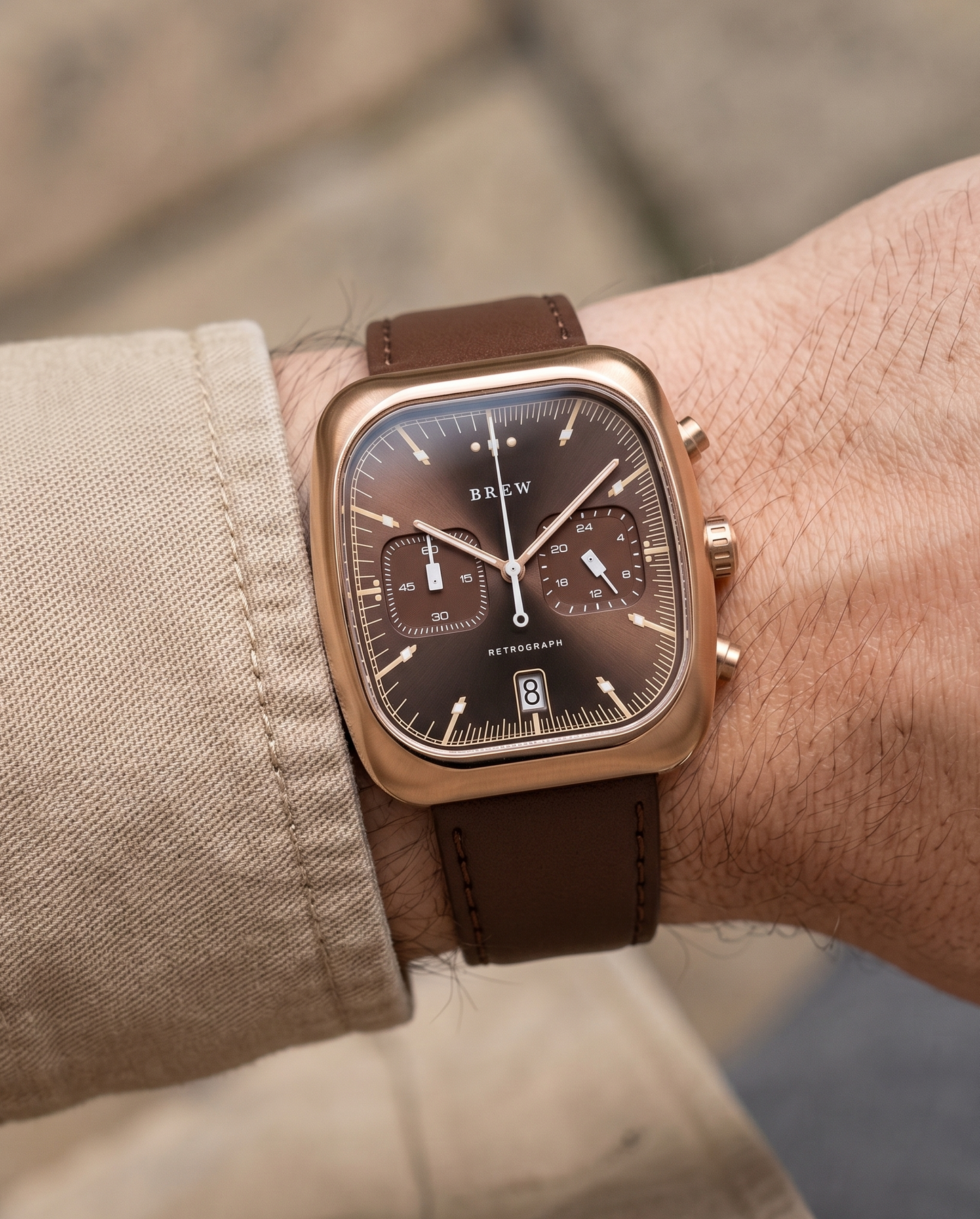 Burnish (Brown)__Premium Italian Napa Leather Watch strap by Hello EDC in Brown colour and 18mm, 20mm & 22mm lug width sizes with FLEXA keeper system