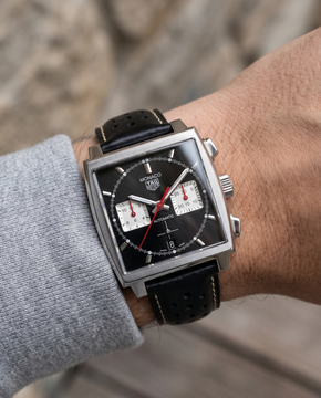 IMOLA (Black) / 20mm / IWC Style Tang Steel Buckle - Silver