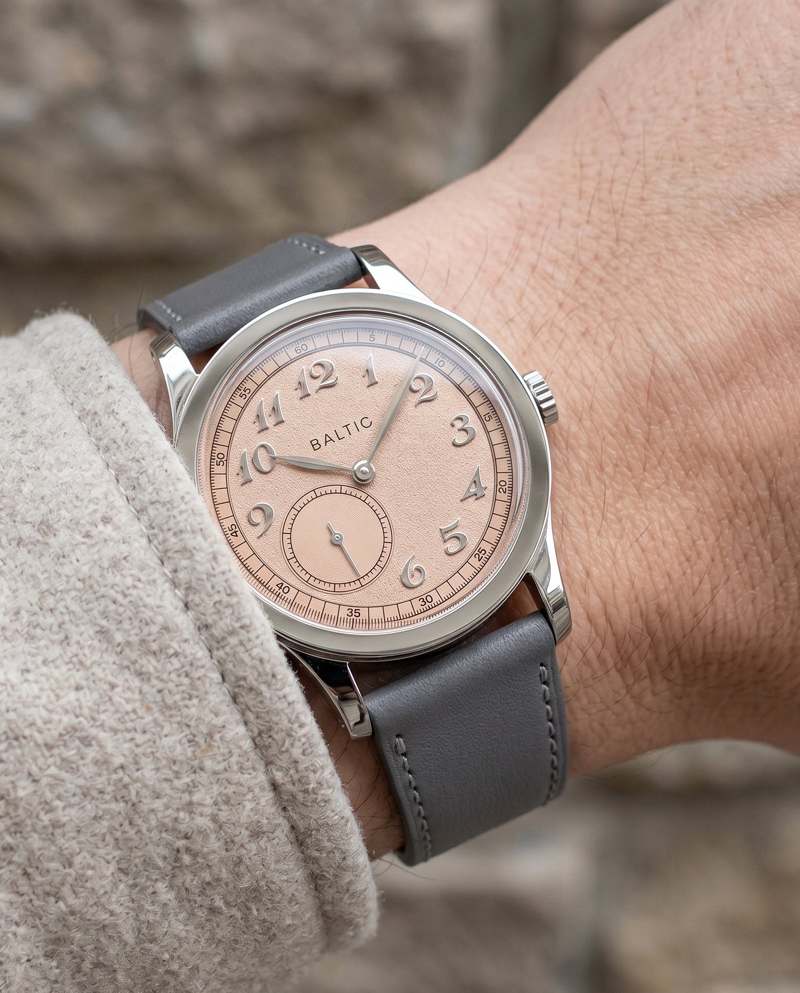Pebble (Grey)__Premium Italian Napa Leather Watch strap by Hello EDC in Grey colour and 18mm, 20mm & 22mm lug width sizes with FLEXA keeper system