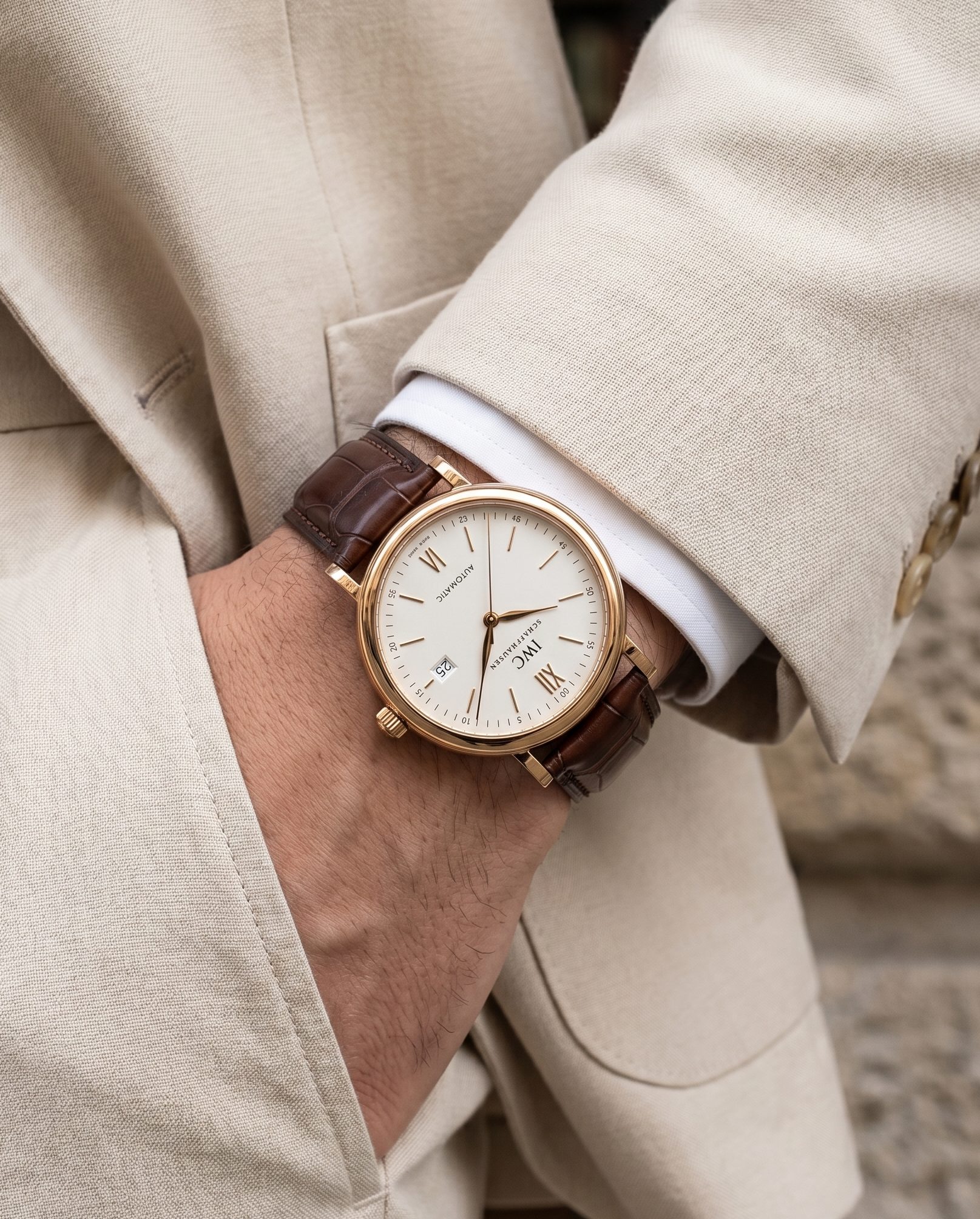 Classic Mahogany (Brown)__Croc Print Italian Leather Watch Strap in brown colour for Luxury Dress Watches Lug width sizes : 18mm, 19mm, 20mm, 22mm
