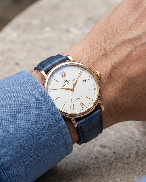 Tailored Navy__Croc Print Italian Leather Watch Strap in Navy for Luxury Dress Watches Lug width sizes : 18mm, 19mm, 20mm, 22mm
