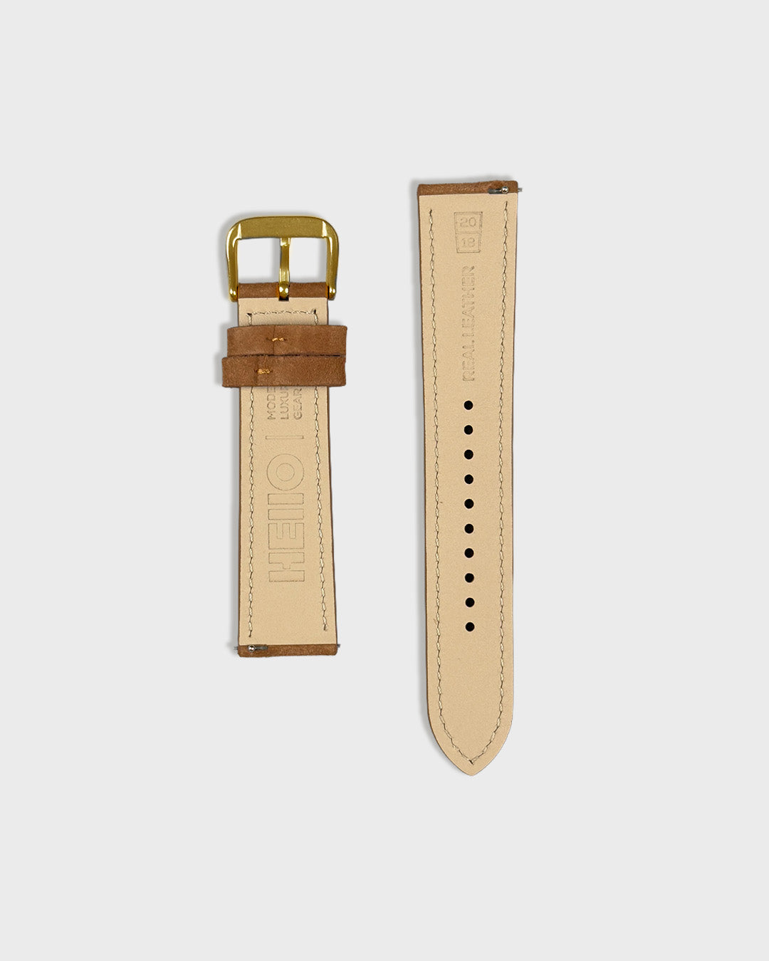 Dusky Dune__Suede Italian Leather Watch Strap in 18mm, 19mm, 20mm, 21mm, 22mm