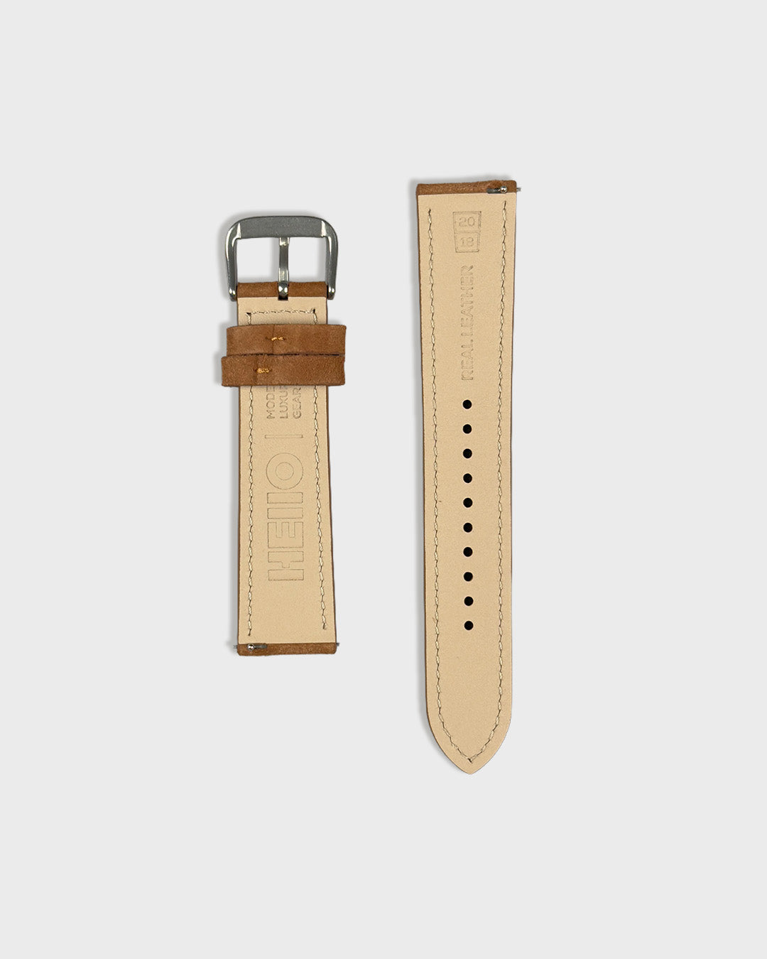 Dusky Dune__Suede Italian Leather Watch Strap in 18mm, 19mm, 20mm, 21mm, 22mm