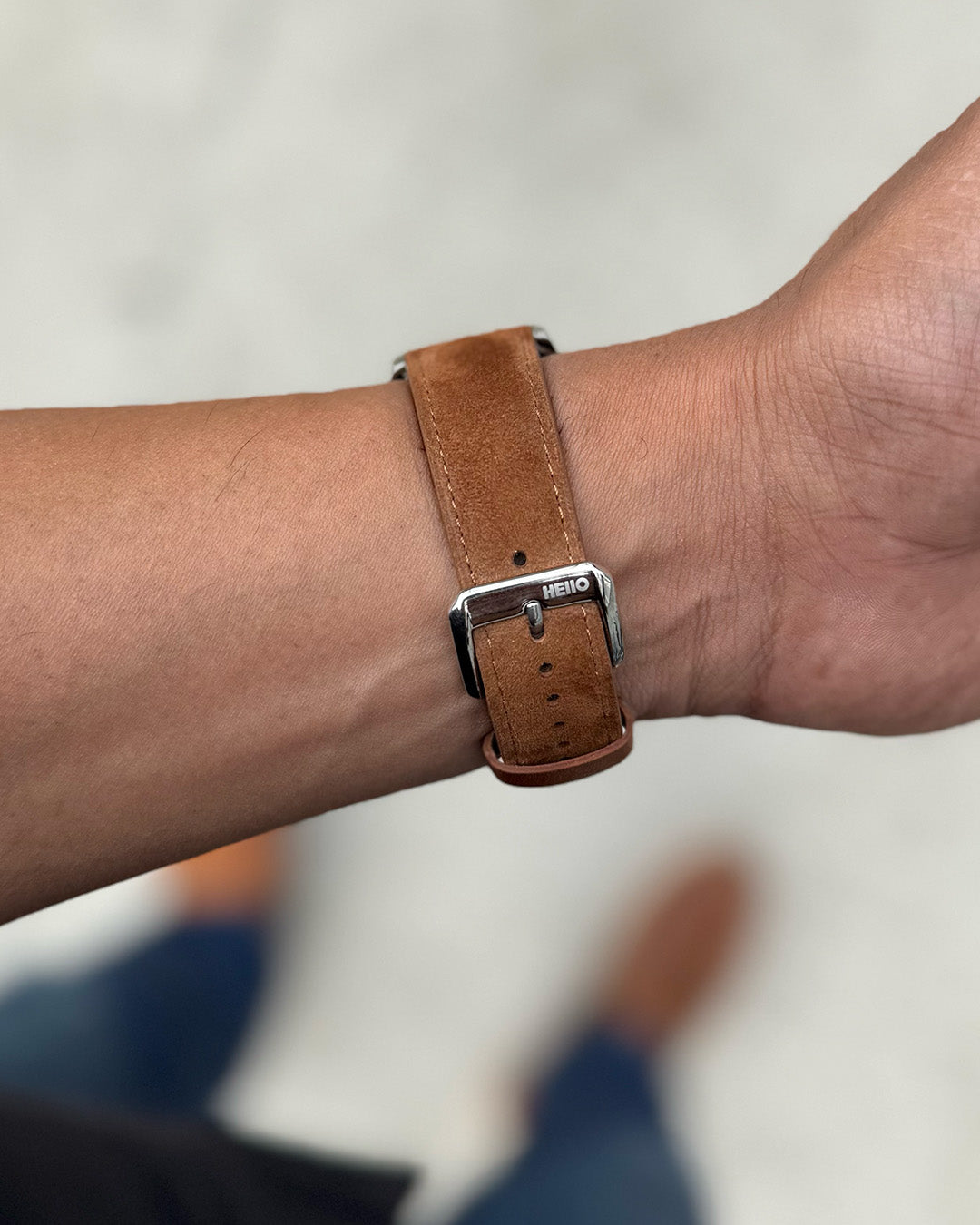 Dusky Dune__Suede Italian Leather Watch Strap in 18mm, 19mm, 20mm, 21mm, 22mm