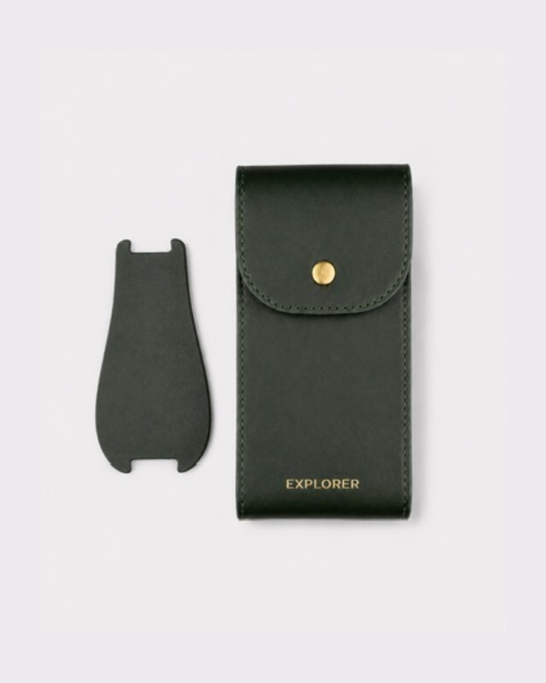 Deep Forest__Premium Leather Watch Carry Pouch for single watch in deep Green colour
