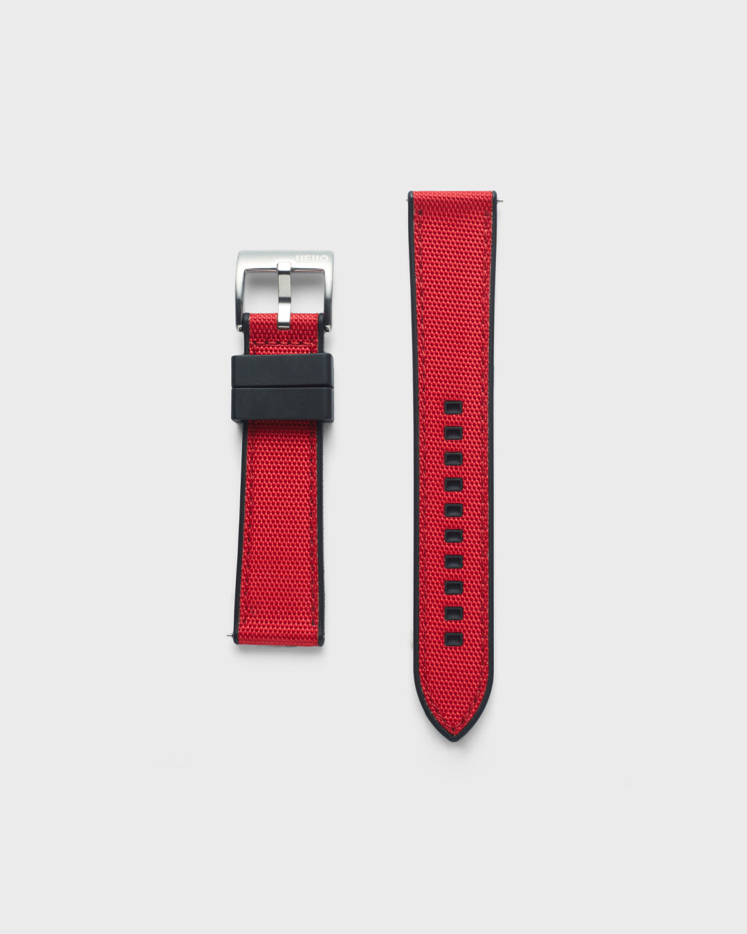 Pirate__Red Color Rubber watch strap 100% Vegan
