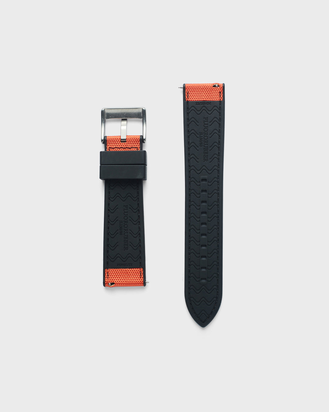 Coral__18mm black watch strap rubber 100% Vegan