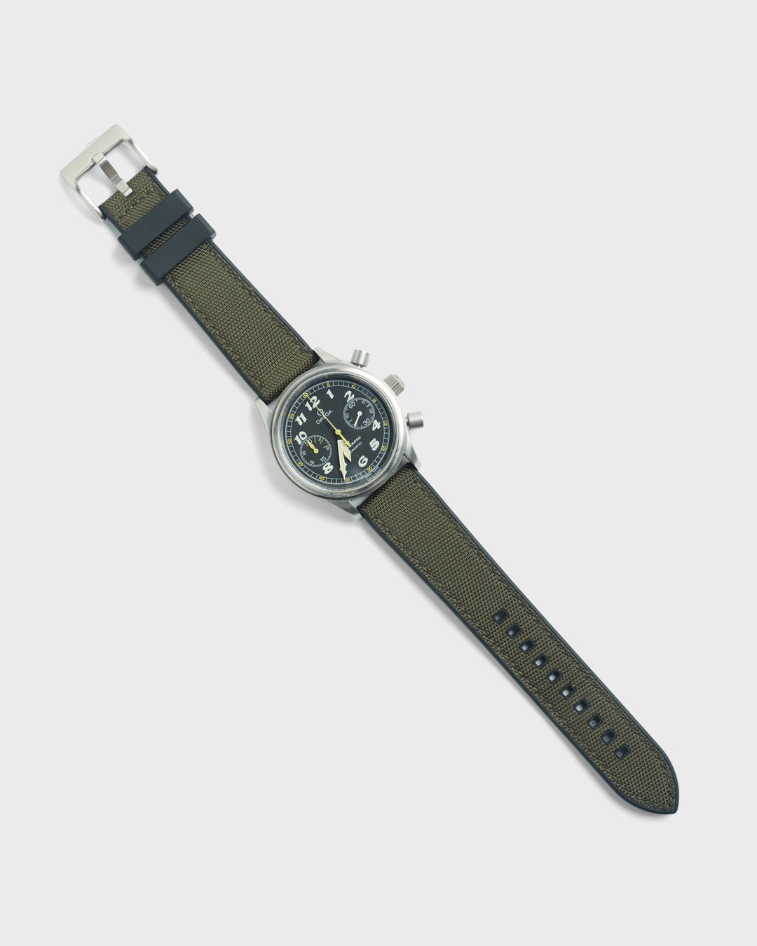 Seaweed__FKM Rubber + sailcloth watch strap 22mm watch strap 100% Vegan