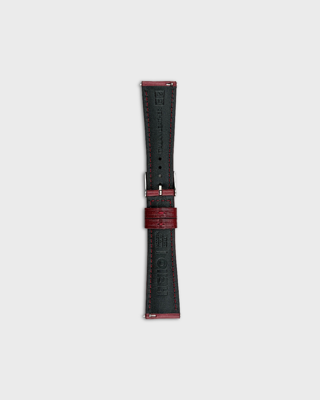 Burgundy__Italian Aniline Leather Dress watch strap in Maroon colour available in 18mm, 19mm, 20mm, 21mm & 22mm