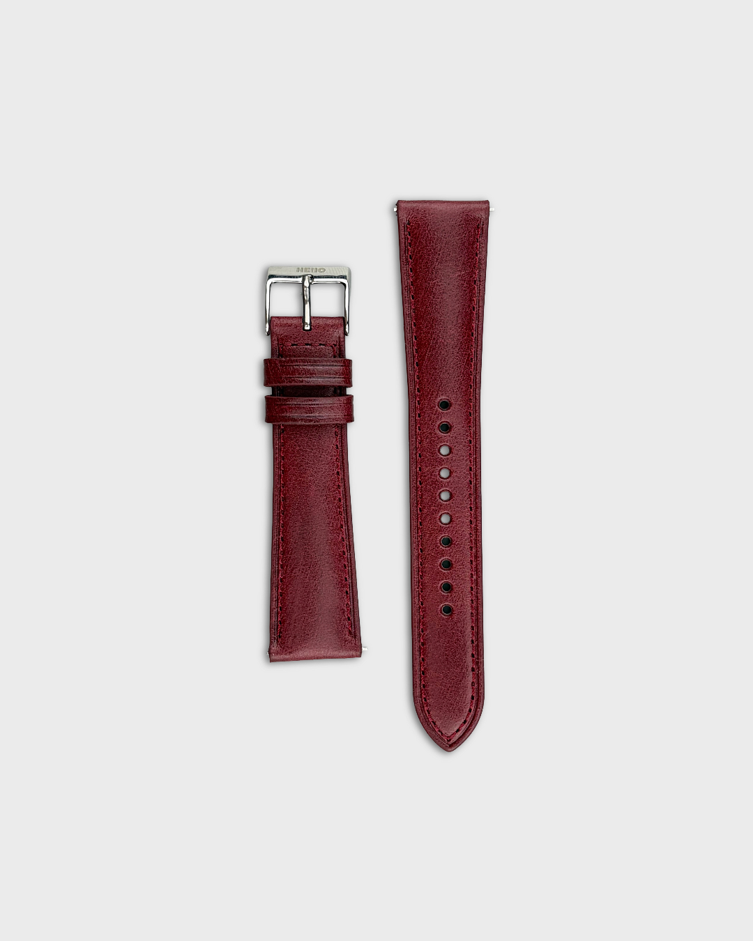 Burgundy__Italian Aniline Leather Dress watch strap in Maroon colour available in 18mm, 19mm, 20mm, 21mm & 22mm