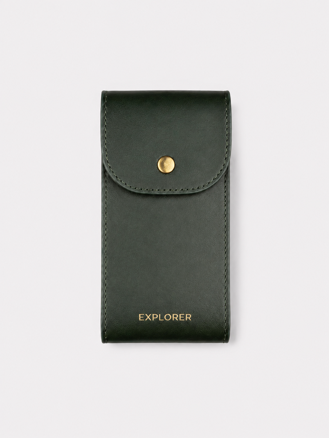Deep Forest__Premium Leather Watch Carry Pouch for single watch in deep Green colour
