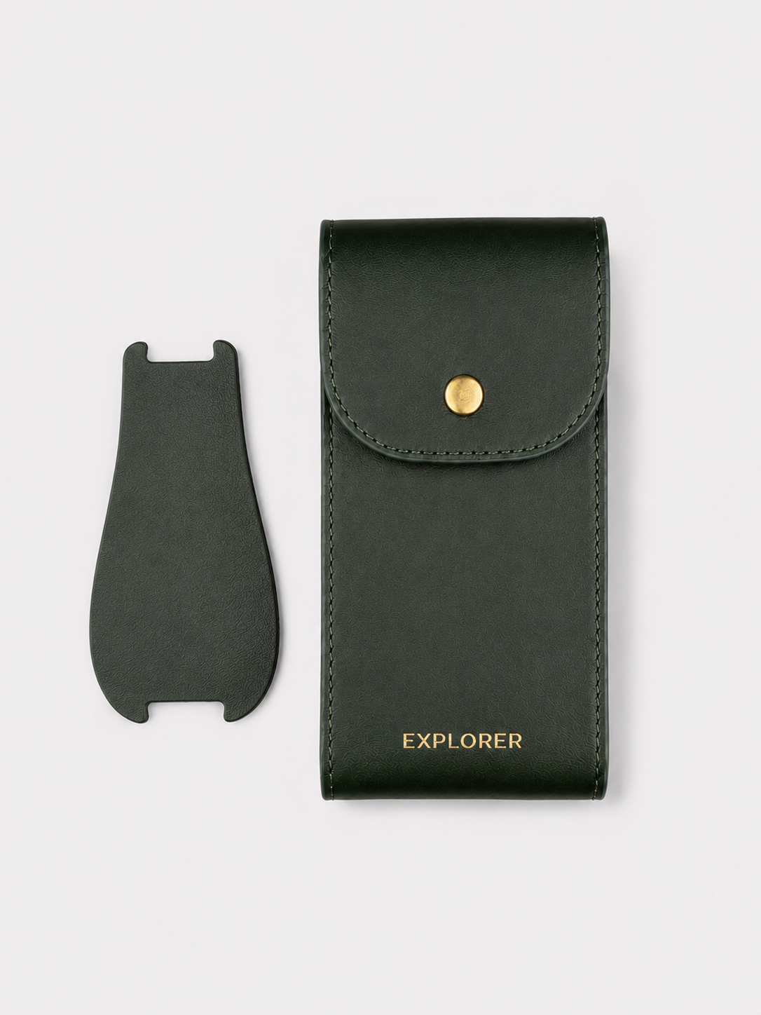Deep Forest__Premium Leather Watch Carry Pouch for single watch in deep Green colour