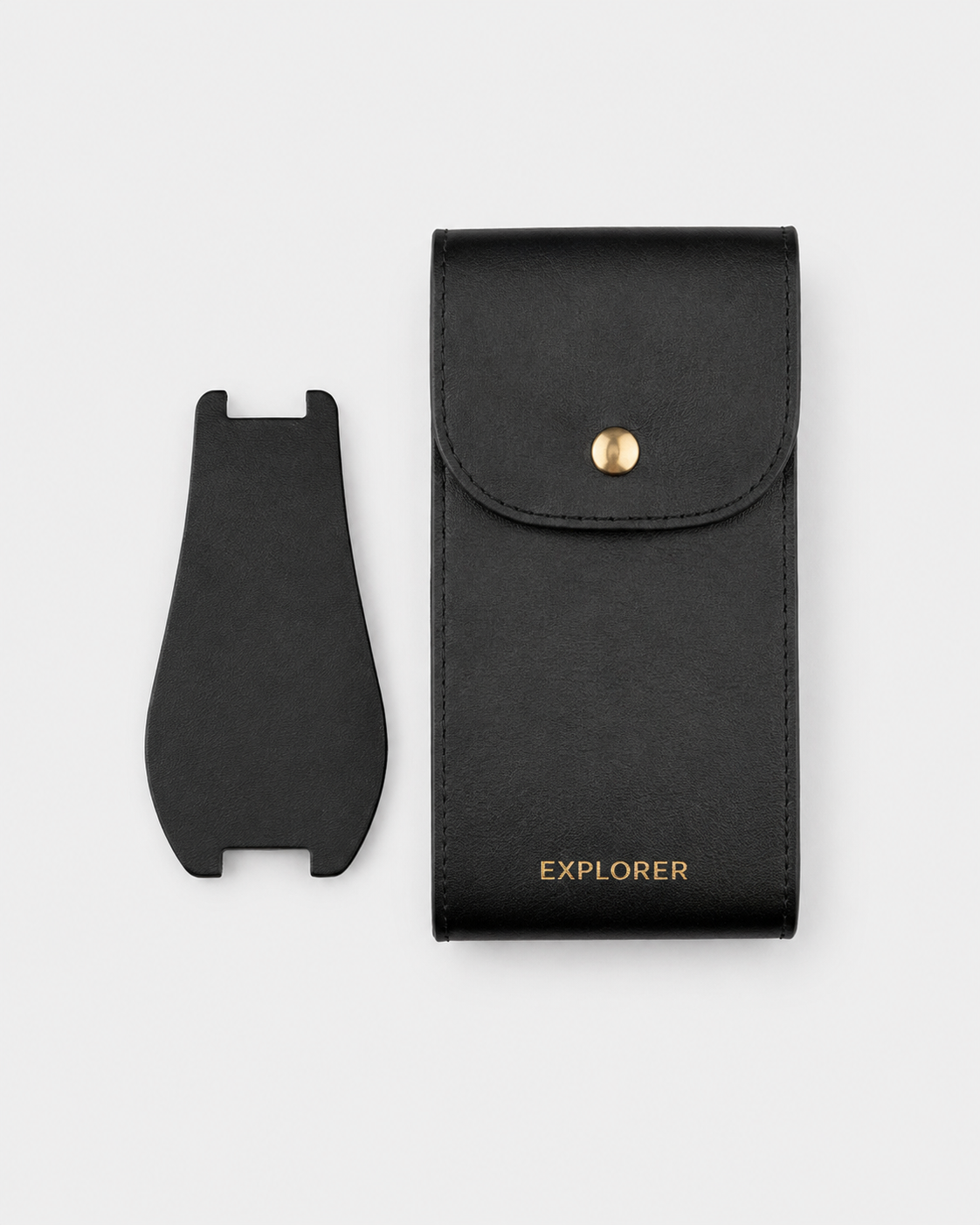 DLC Black__Premium Leather Watch Carry Pouch for single watch in Black