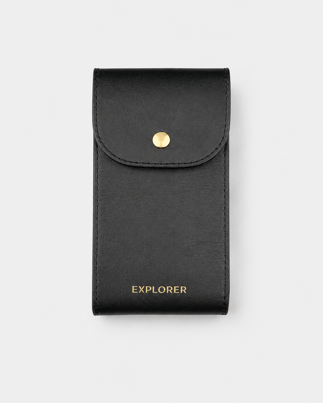 DLC Black__Premium Leather Watch Carry Pouch for single watch in Black