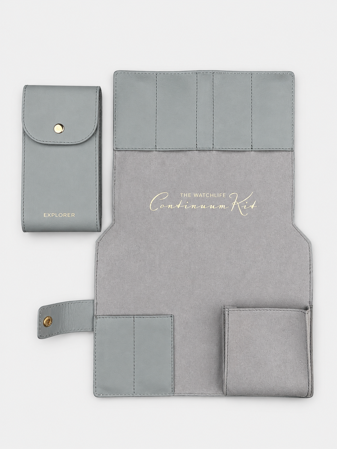 6 STRAP FOLIO + WATCH POUCH__Compact Watch Strap folio with watch carry pouch in premium Napa leather made to carry watches & straps while travelling.