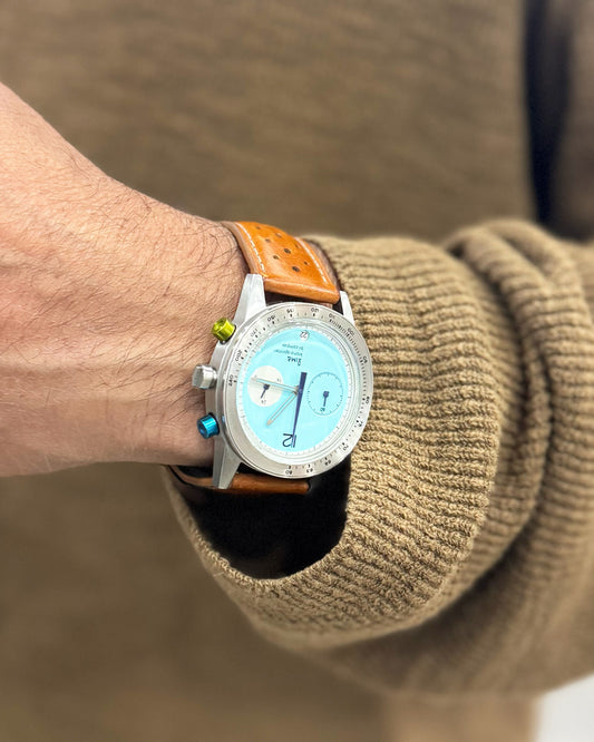 SUZUKA (Light Tan)__Tan leather watch strap_Racer Style_20mm / 22mm