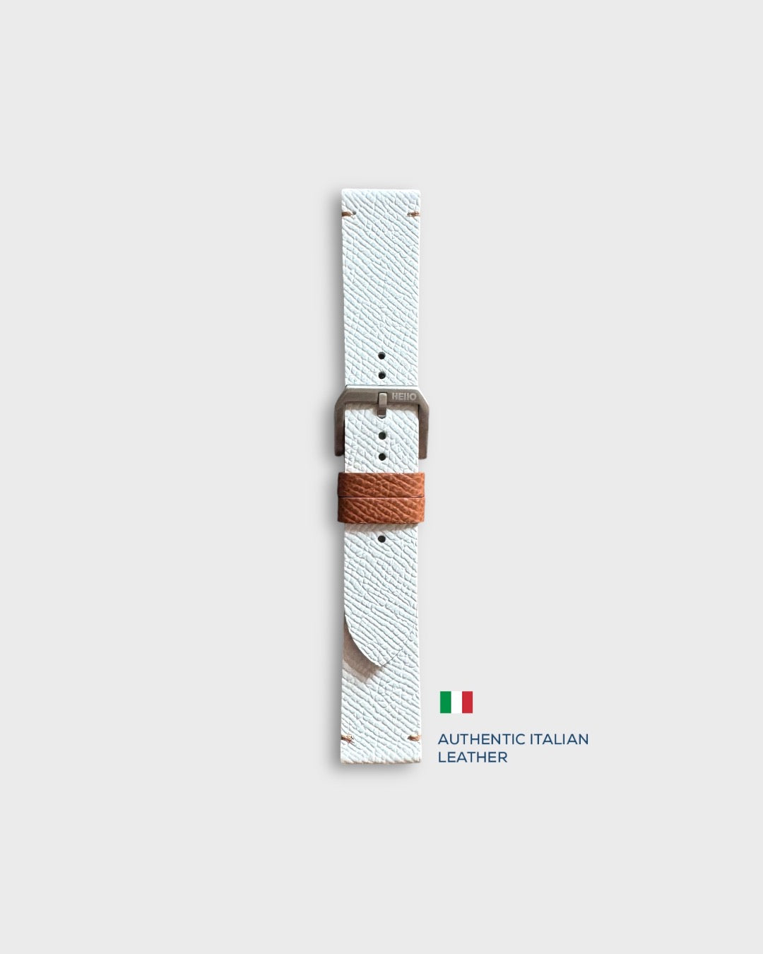 Cappuccino Cream__Leather White watch strap