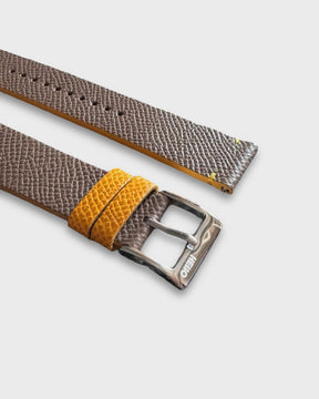 Honey Biscuit / 20mm / Tang Polished Steel Buckle - Silver