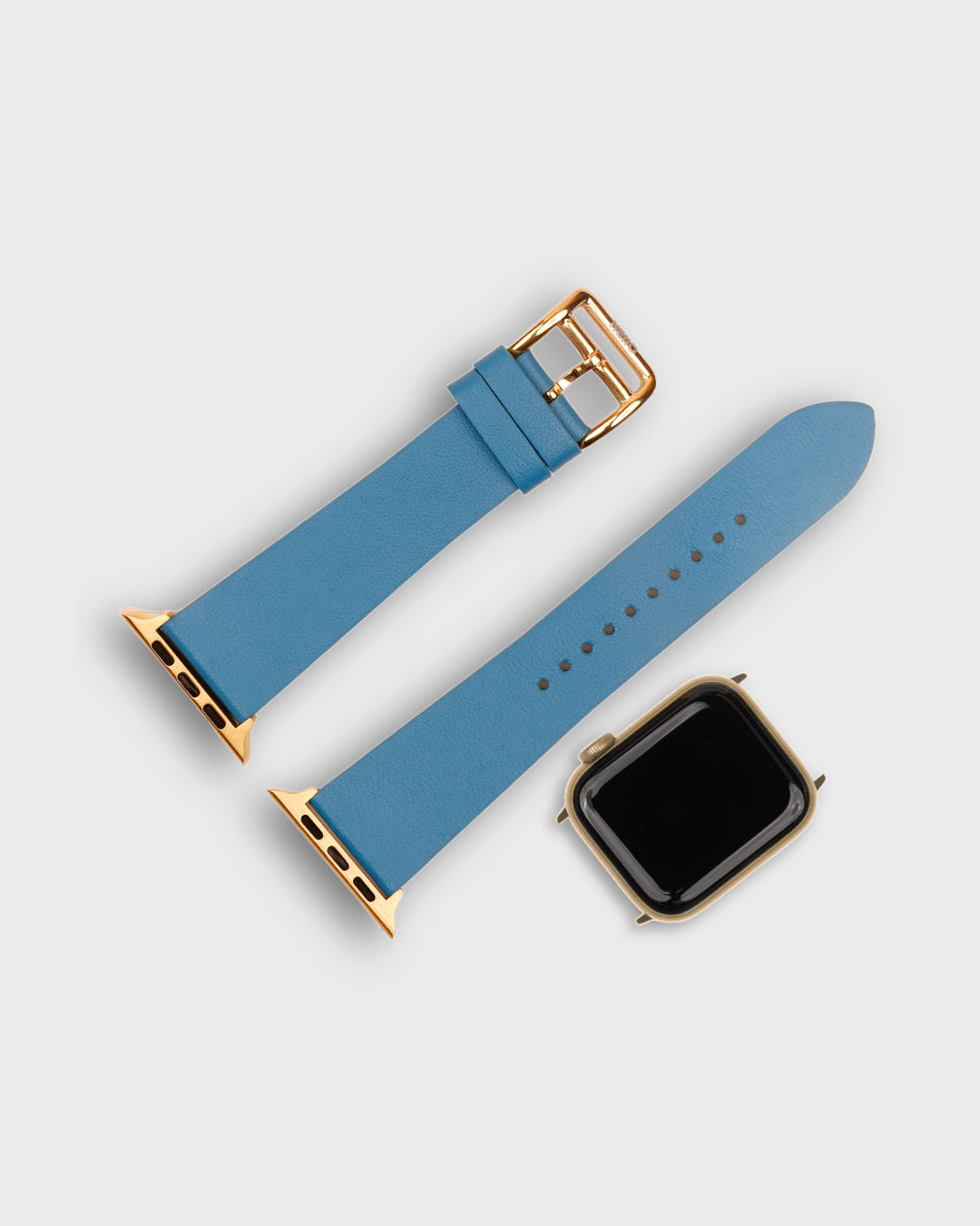 IGUANA BLUE__ leather strap for apple 